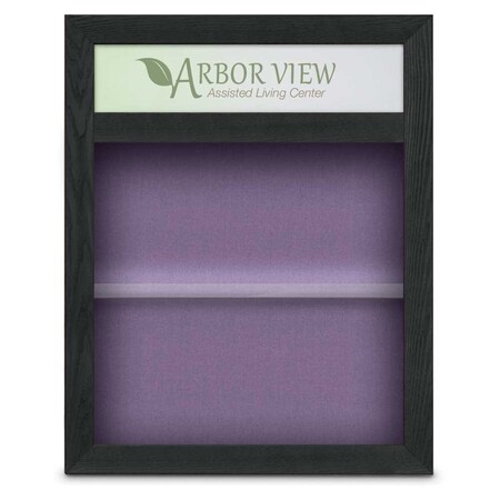Outdoor Enclosed Combo Board,42x32,Satin Frame/Burgundy & Pearl